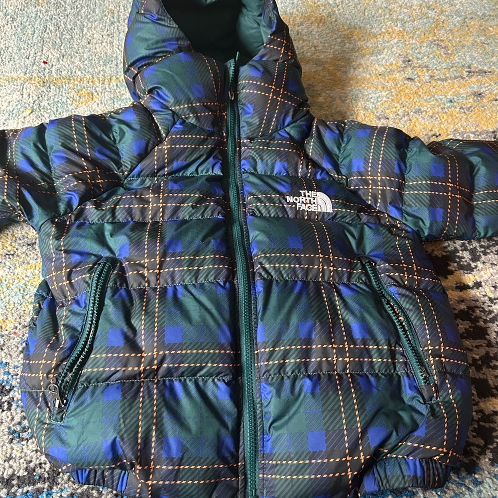 The North Face Plaid Puffer Jacket